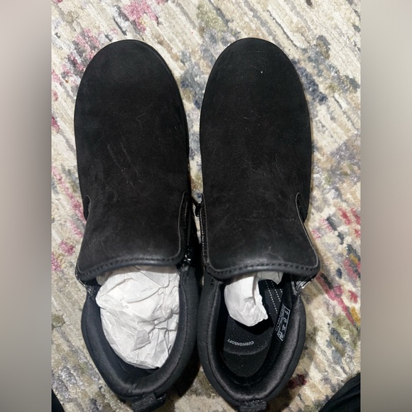 NWT  Clarks Cloudsteppers Casual Booties Breeze Clover Black - Wide - Picture 2 of 5